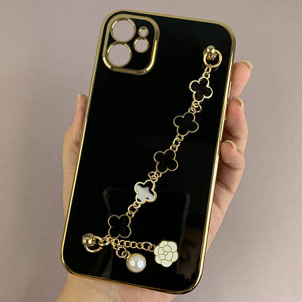 Чохол для Apple iPhone 11 чохол із ланцюжком на телефон айфон 11 чорний l3o, фото 1