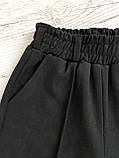 Дитячі теплі брюки палаццо чорні на дівчинку, штани палацо для дівчинки., фото 3