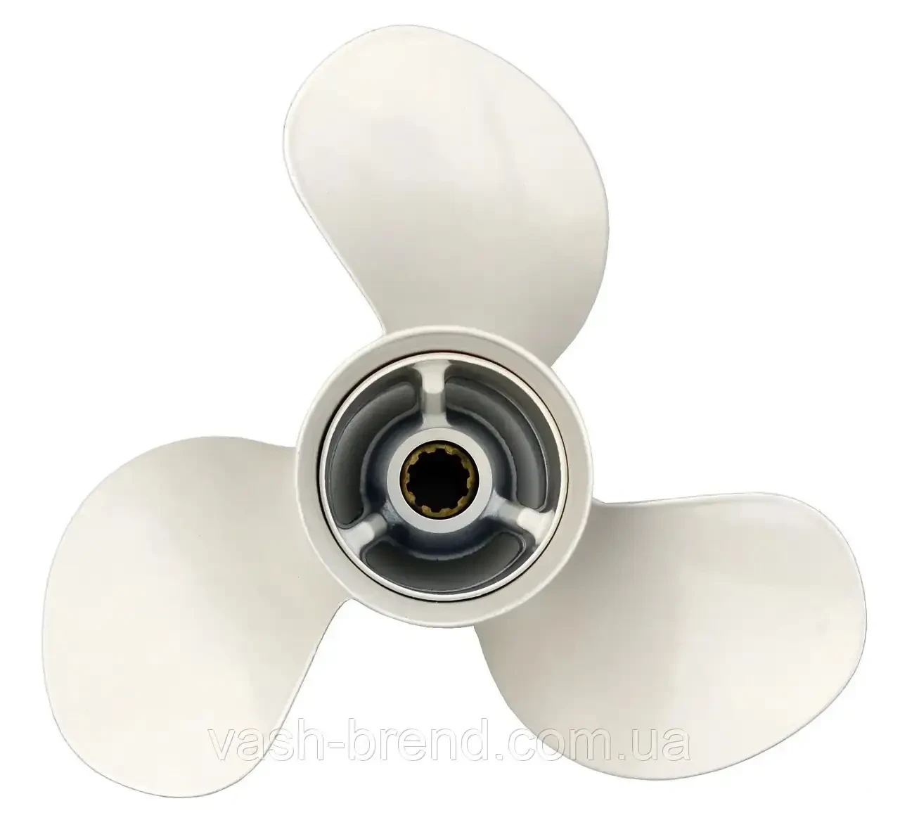 Гвинт для човнового мотора Yamaha 15 к.с. 63V-45952-10-EL Y-15HP 3x9-1/4x9-3/4 алюмінієвий Pana-Silver