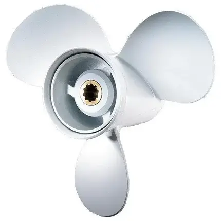 Гвинт для човнового мотора Yamaha 40-55 к.с. 6E5-45949-00-EL Y-40HP 3x13-5/8x13-K алюмінієвий Pana-Silver, фото 1