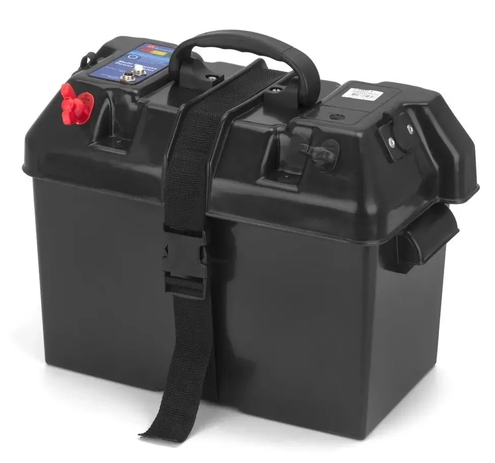 Ящик акумуляторний Easterner C11537-1 з вимикачами 60A та 10A чорний UV пластик розміри 343x194x229 мм кріплення в комплекті