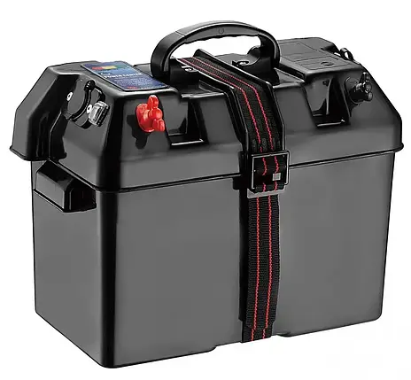 Акумуляторний ящик Easterner C11517-1 з USB зарядкою та вимикачами 60А 10А пластиковий 343x194x229 мм, фото 1