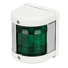 Навігаційний вогонь судновий для човна і катера AAA зелений 00111-WH 12V/10W водонепроникний білий корпус для катерів до 12 м