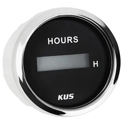 Лічильник мотогодин Wema Kus чорний CCUR-BS KY39000 для човна і катера, фото 1