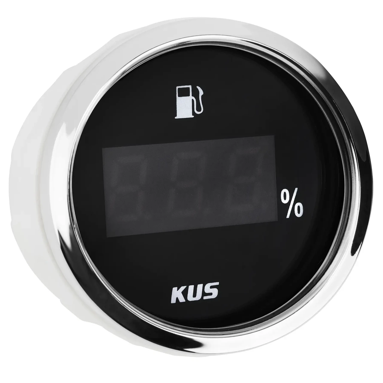 Датчик рівня пального судновий для човна і катера Wema Kus CEFR-BS-4-20 чорний цифровий 52 мм 12V хромована рамка