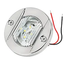 Палубний світильник судновий для човна і катера ААА LED 3 Вт 00144-LD нержавіюча сталь 120° кут 12 В 128 Лм