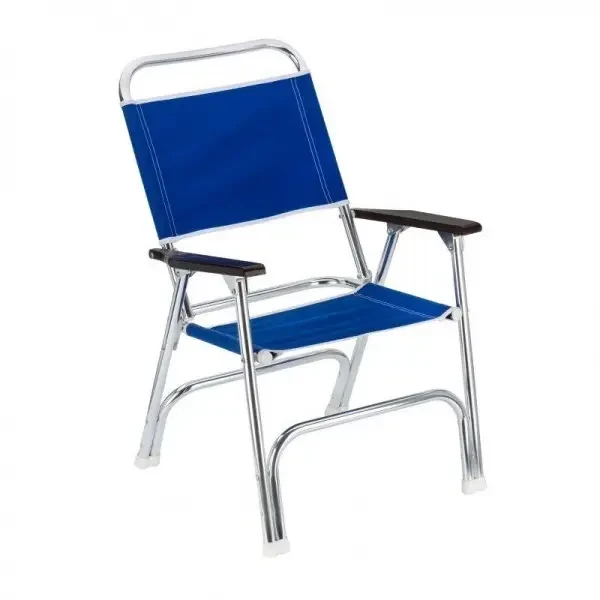 Сидіння туристичне для пікніка Newstar Offshore High Back Deck Chair синє 75006B зручне і компактне для відпочинку на природі