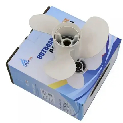 Гвинт для човнового мотора Tohatsu 5HP 7.8x8 алюмінієвий Polaris 3 лопаті праве обертання крок 8 дюймів, фото 2