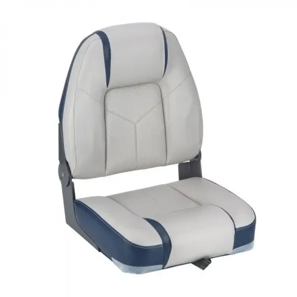 Сидіння суднове в лодка і катер Newstar Premium High Back сіро-синє 75245GN складне з морського вініл 450х450 мм