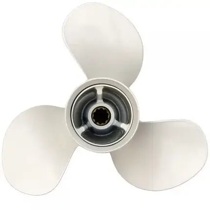 Гвинт для човнового мотора Tohatsu 5HP 7.8x8 алюмінієвий Polaris 3 лопаті праве обертання крок 8 дюймів, фото 1