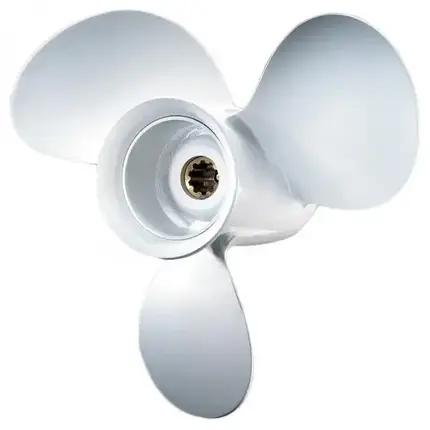 Гвинт для човнового мотора Yamaha 9.9-15 к.с. Y-15 9-1/4x12 683-45941-10-EL алюмінієвий Pana-Silver, фото 1