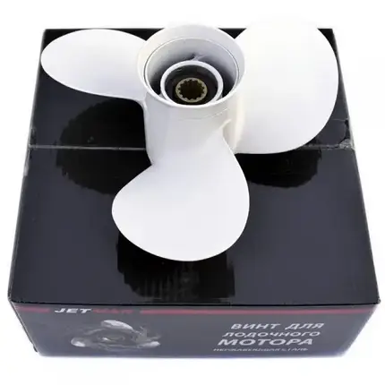 Гвинт для човнового мотора Yamaha 40-50 HP 11 3/8x12-G 663-45952-02-EL алюмінієвий Jetmar, фото 1