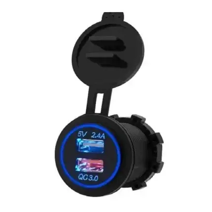 Подвійний USB ААА прикурювач судновий для човна і катера, фото 1
