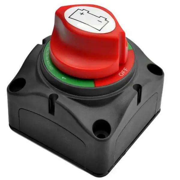 Перемикач маси компактний RYE 68х68 мм 275A 1-2-BOTH/OFF HF66-701S для човна та катера робочий струм 275A