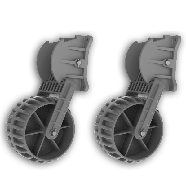 Транцеві колеса Колібрі, пластикові транспортувальні шасі, колір чорний, фото 1