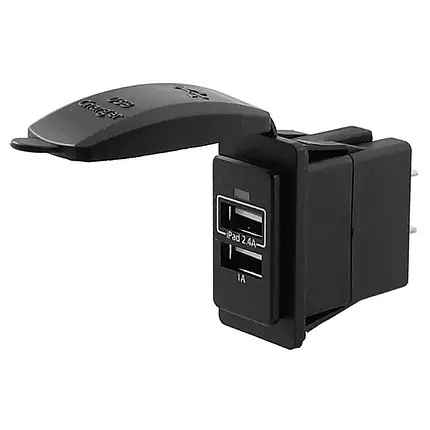 Зарядний пристрій Esterner для перемикача USB C10410 чорний судновий для човна та катера, фото 1
