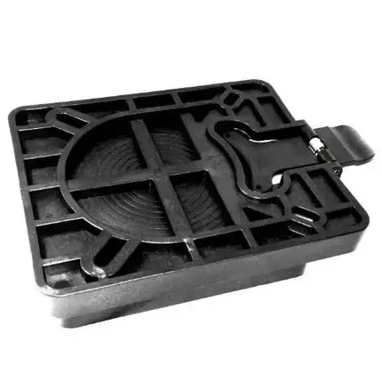 Поворотна пластина Easterner С12567 знімна з фіксатором для човна та катера 360° поворот чорний пластик 170х170 мм, фото 1