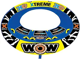 Буксируемий атракціон плюшка для човна катера та гідроцикла WOW XO Extreme 3Р 12-1030 для 3 гонщиків нейлон ПВХ