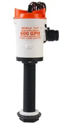 Аератор вертикальний Seaflo SFBP1-G600-04 для аерації ємностей з уловом у судні, човні та катері, фото 1
