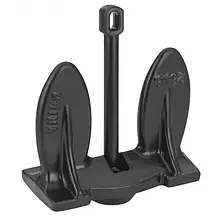 Якір Navy PE 28 lbs 13 кг судновий для човна і катера чавунний для човнів до 22 футів з полімерним покриттям