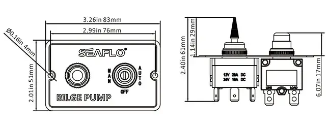 Тумблер Seaflo SFSP-015-01 судновий для човна і катера, фото 2