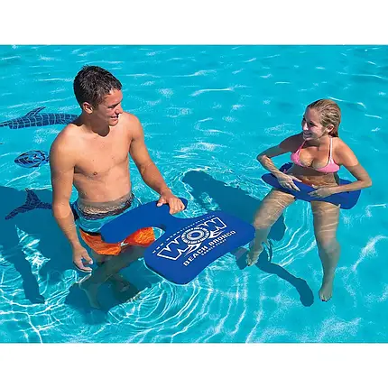 Коврик для плавання WOW Beach Bronco - Blue 2 місця 50х50х80 см сталевий каркас оксфорд 600D максимальне навантаження 110 кг, фото 2