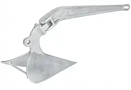 Якір Delta Плуг судновий 22 кг гальванізований для човна і катера 1110622 з сталі сріблястого кольору