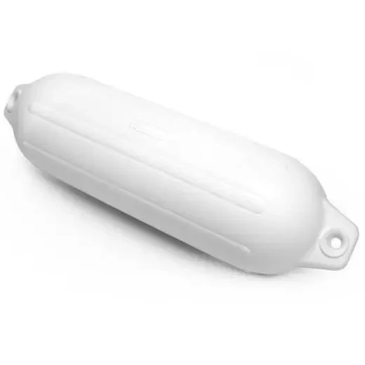 Кранець Easterner 7"x26" білий надувний причальний 18x66 см для швартовки човна катера яхти з резинопластика з кріпильними вушкам