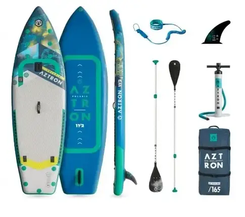 Надувна Sup дошка для плавання з веслом Aztron Polaris Adventure 11'4" AS-560D для риболовлі та подорожей об'єм 340 л, фото 1