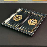 Нарди дерев'яні подарункові Лев 50×23 см довгі нарди та короткі нарди, фото 5