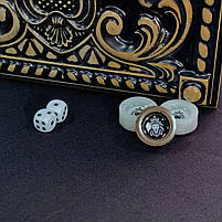 Нарди дерев'яні подарункові Лев 50×23 см довгі нарди та короткі нарди, фото 6