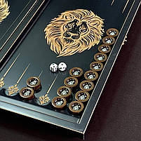 Нарди дерев'яні подарункові Лев 50×23 см довгі нарди та короткі нарди, фото 8