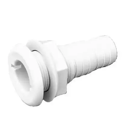Зливний штуцер Easterner білий пластик 1/8″ судновий для човна катера і яхти, фото 1