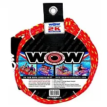 Буксировочний фал для водних атракціонів WOW 2K 60′ Tow Rope міцний канат 3/8″ 2375 фунтів плаваючий буй