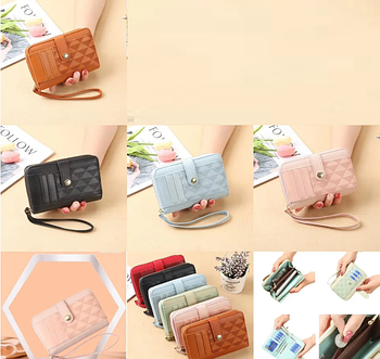 Гаманець жіночий прямокутний 10,5*19 см на блискавці з петелькою у різних кольорах Kay