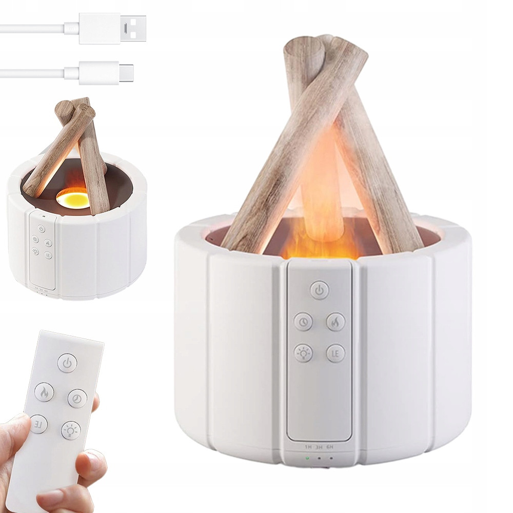Зволожувач повітря аромадифузор з ефектом полум'я багаття USB humidifier AND LY-651 Jw