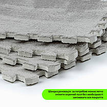 Підлога-пазл плюшевий СВІТЛО-СІРИЙ 30*30*1cm (D) SW-00002080, фото 5