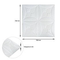 Панель 3D WHITE 700*700*6mm (D) SW-00001959, фото 3