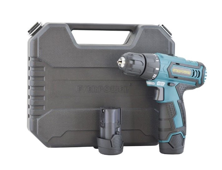 Шуруповерт акумуляторний Everpower 2 батареї 1,3 А/г Li-Ion шуруповерт в кейсі, фото 1