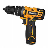Шурупокрут акумуляторний Deko DKCD12ID01 2 батареї, 1,5 А/год, Li-Ion, 12 В шурупокрут у кейсі, фото 3