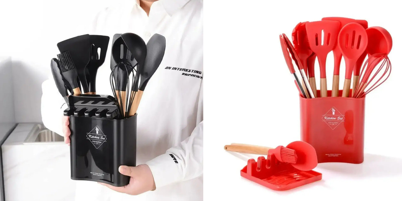 Набір кухонного приладдя Kitchen Set 13 предметів Силікон, Силіконовий кухонний набір