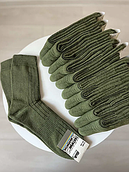 Упаковка зимові тактичні шкарпетки ЗСУ 12 пар 41-44 Хакі Tactic військові шкарпетки армійські