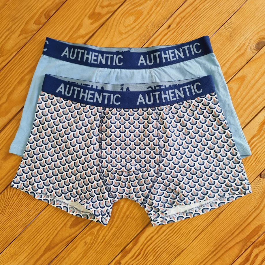 Труси-боксери, 2 штуки, розмір XL, колір блакитний, у малюнок