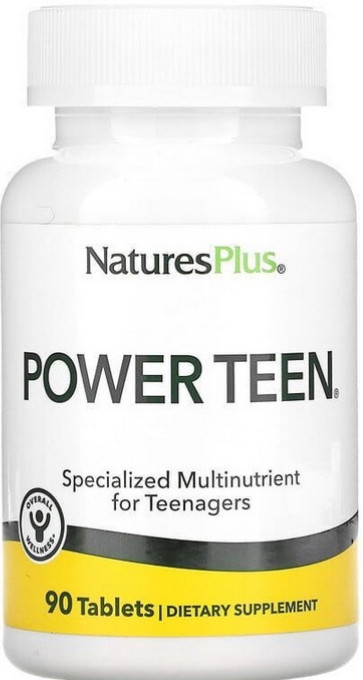 Вітаміни та мінерали для підлітків Natures Plus Power Teen 90 таблеток