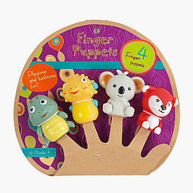 Пальчиковий театр 4 тварини, на листі (9991)