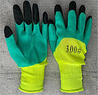 Рукавички піна стрейч салатово-сірі 300# 12 пар/уп