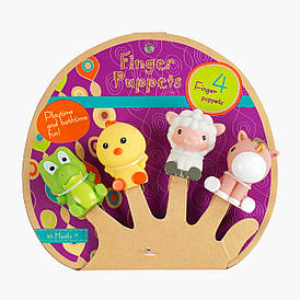 Пальчиковий театр 4 тварини, на листі (9993)