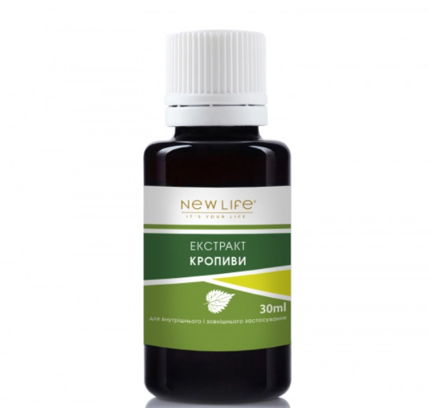 Екстракт листя кропиви кровоспинний полівітамінний загальнозміцнюючий засіб 30 мл Нове життя, фото 1