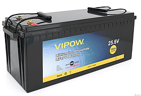 Акумуляторна батарея Vipow LiFePO4 25,6V 100Ah з вбудованою ВМS платою 80A
