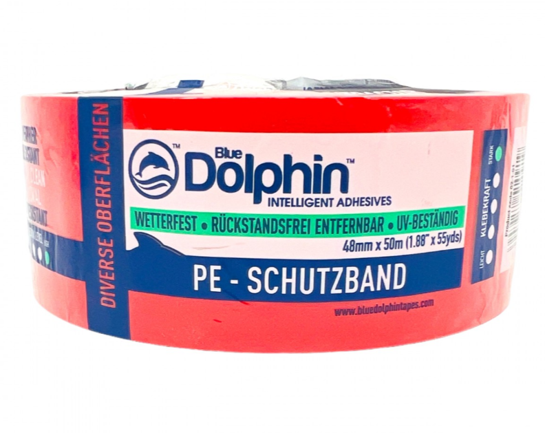 Малярная лента (скотч) BLUE DOLPHIN RED 48ммх50м (60 дней) (3541